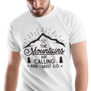 T-Shirt Męski Outdoor living Kemping Wakacje