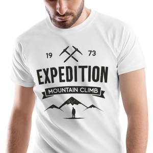 T-Shirt Męski Outdoor living Kemping Wakacje