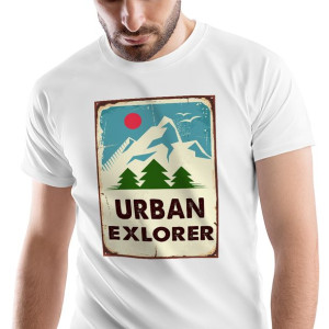 T-Shirt Męski Outdoor living Kemping Wakacje