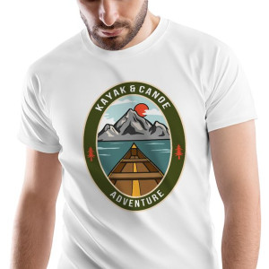 T-Shirt Męski Outdoor living Kemping Wakacje