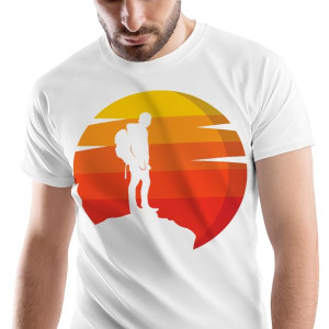 T-Shirt Męski Outdoor living Kemping Wakacje