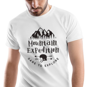 T-Shirt Męski Outdoor living Kemping Wakacje