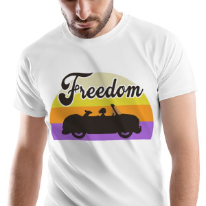 T-Shirt Męski Outdoor living Kemping Wakacje