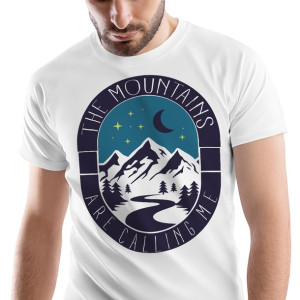T-Shirt Męski Outdoor living Kemping Wakacje