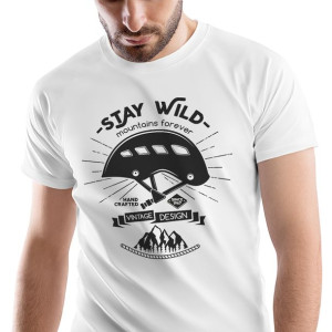 T-Shirt Męski Outdoor living Kemping Wakacje
