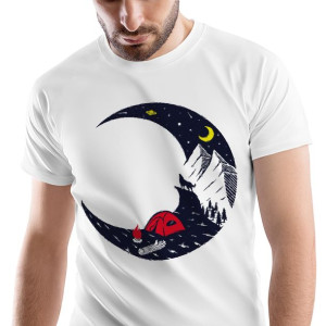 T-Shirt Męski Outdoor living Kemping Wakacje