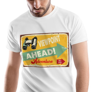 T-Shirt Męski Outdoor living Kemping Wakacje