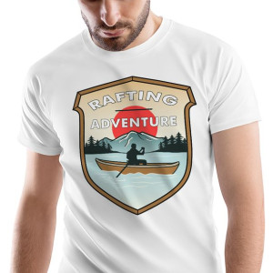 T-Shirt Męski Outdoor living Kemping Wakacje