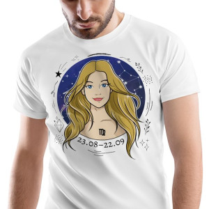 T-Shirt Męski Panna Znaki Zodiaku Horoskop