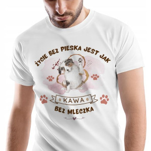T-Shirt Męski Pieski Koszulka XL Prezent