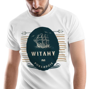 T-Shirt Męski Powitanie w Pracy Koszulka L Prezent