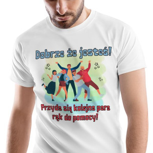 T-Shirt Męski Powitanie w Pracy Koszulka S Prezent