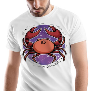 T-Shirt Męski Rak Znaki Zodiaku Horoskop