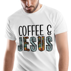 T-Shirt Męski Religijny Jesus wiara Koszulka