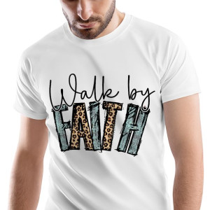 T-Shirt Męski Religijny Jesus wiara Koszulka