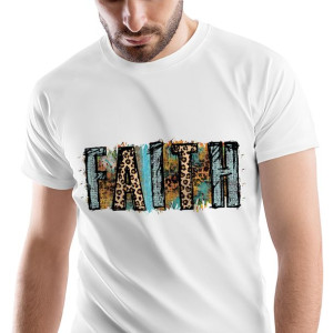 T-Shirt Męski Religijny Jesus wiara Koszulka