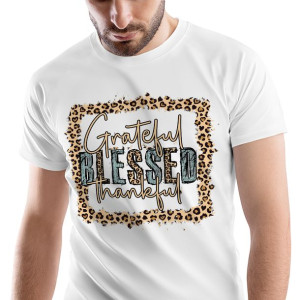 T-Shirt Męski Religijny Jesus wiara Koszulka L