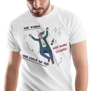 T-Shirt Męski Śmieszne Koszulka L Prezent