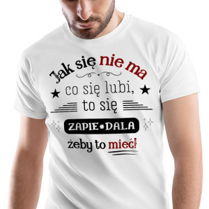T-Shirt Męski Śmieszne Koszulka XL Prezent
