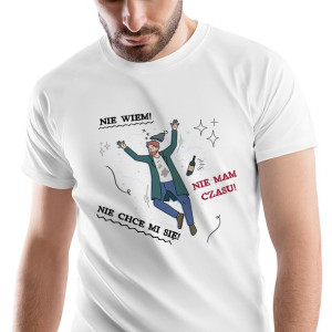 T-Shirt Męski Śmieszny Zabawny na Urodziny M