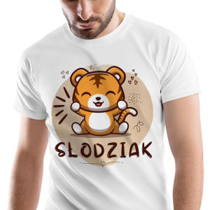 T-Shirt Męski Tygryski Tygrys Koszulka L Prezent
