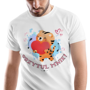 T-Shirt Męski Tygryski Tygrys Koszulka S Prezent