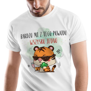 T-Shirt Męski Tygryski Tygrys Koszulka S Prezent