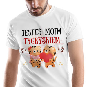 T-Shirt Męski Tygryski Tygrys Koszulka XXL Prezent