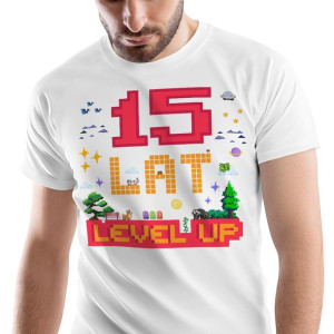 T-Shirt Męski Urodziny 15 15te 15-te M na Prezent