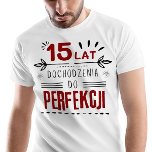 T-Shirt Męski Urodziny 15 15te 15-te M na Prezent
