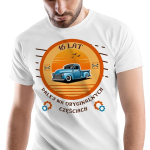 T-Shirt Męski Urodziny 16 16te 16-te L Prezent