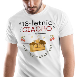 T-Shirt Męski Urodziny 16 16te 16-te S Prezent