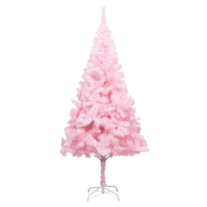 Sztuczna choinka ze stojakiem, różowa, 180 cm, PVC