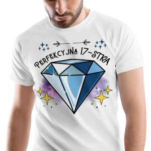 T-Shirt Męski Urodziny 17 17te 17-te L Prezent