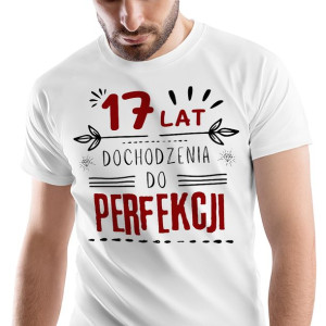 T-Shirt Męski Urodziny 17 17te 17-te L Prezent