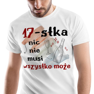 T-Shirt Męski Urodziny 17 17te 17-te XL na Prezent