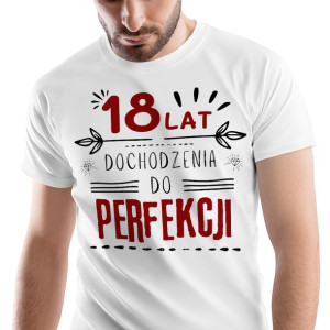 T-Shirt Męski Urodziny 18 18te 18-te M na Prezent