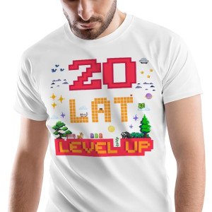 T-Shirt Męski Urodziny 20 20te 20-te S Prezent