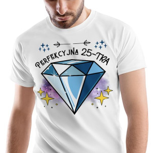 T-Shirt Męski Urodziny 25 25te 25-te L Prezent