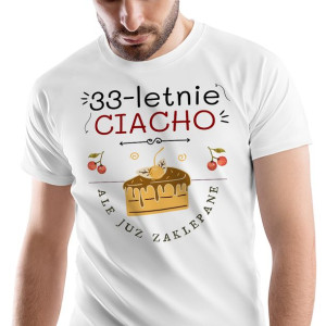 T-Shirt Męski Urodziny 33 33cie 33-cie L Prezent