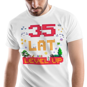 T-Shirt Męski Urodziny 35 35te 35-te XL na Prezent