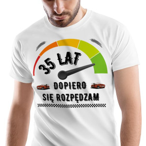 T-Shirt Męski Urodziny 35 35te 35-te XXL Prezent
