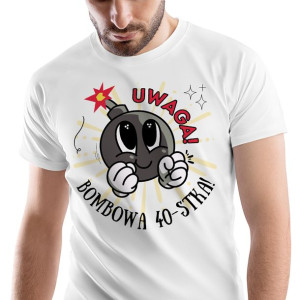 T-Shirt Męski Urodziny 40 40ste 40-ste L Prezent