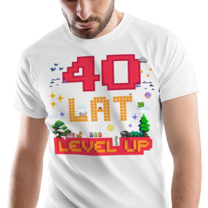 T-Shirt Męski Urodziny 40 40ste 40-ste L Prezent