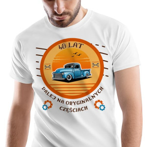 T-Shirt Męski Urodziny 40 40ste 40-ste M