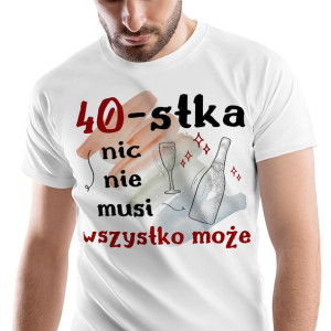 T-Shirt Męski Urodziny 40 40ste 40-ste XL