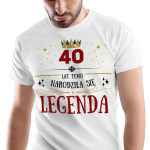 T-Shirt Męski Urodziny 40 40ste 40-ste XXL Prezent