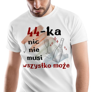 T-Shirt Męski Urodziny 44 44te 44-te M na Prezent