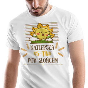 T-Shirt Męski Urodziny 45 45te 45-te L Prezent