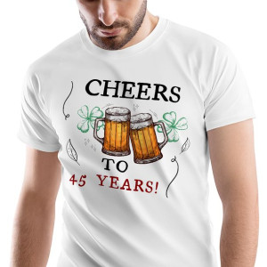 T-Shirt Męski Urodziny 45 45te 45-te XL na Prezent